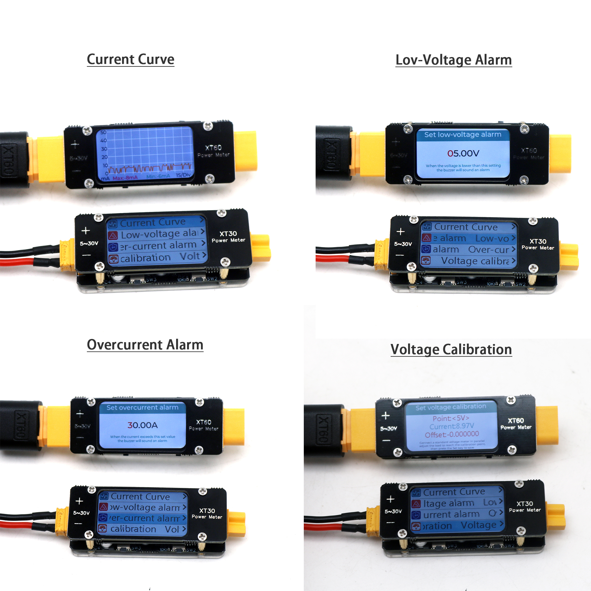 XT30 XT60 Ammeter Power Meter  - Drone Battery High Voltage reseña y precio