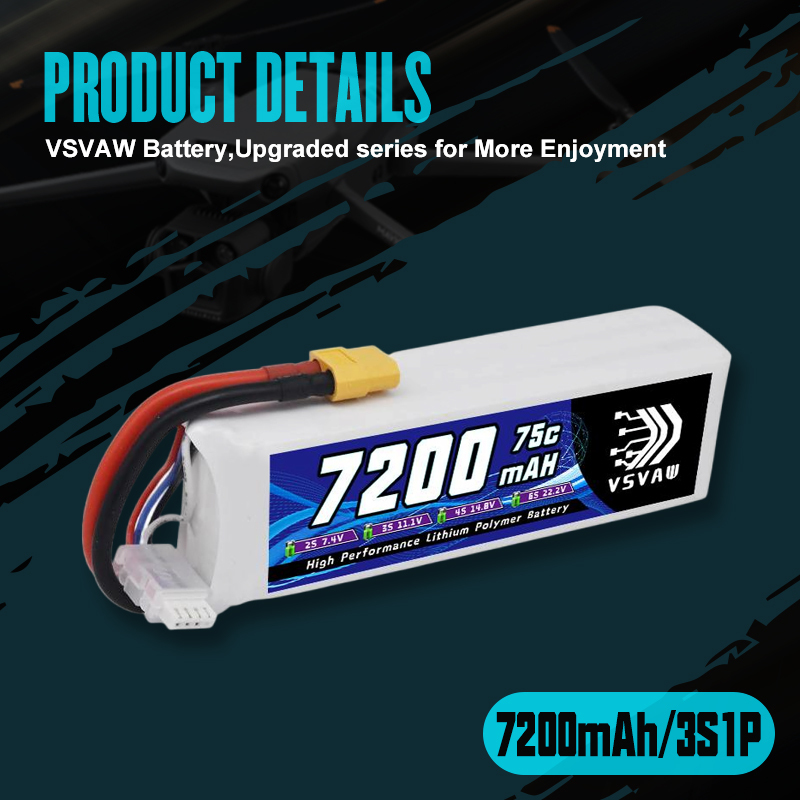 VSVAW 3S Lipo Battery 11.1V 72 - Drone Battery Plate reseña y precio