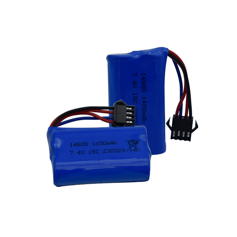 7.4V 1400mAh 14500 lithium-ion - Drone Battery Li-Ion reseña y precio