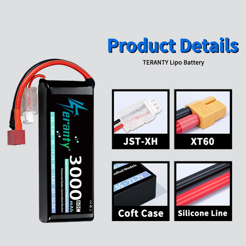 TERANTY 2S 3000mAh Lipo Batter - Drone Battery Lipo reseña y precio