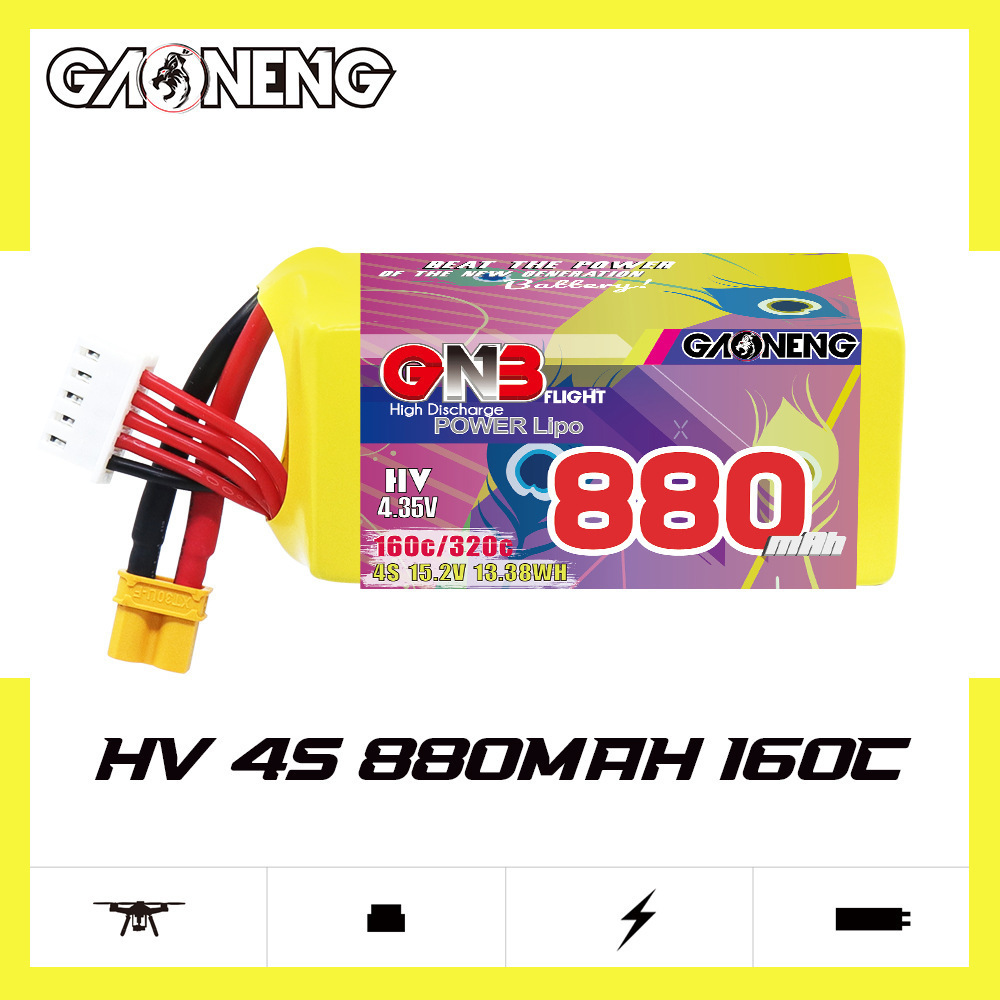 GNB 4S 880mAh 15.2V 160C/320C  - Drone Battery Connector reseña y precio