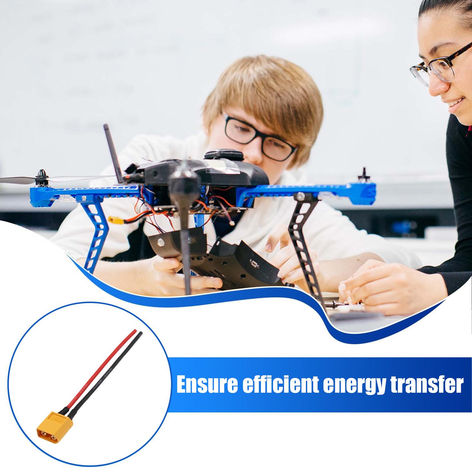 XT60 Male/Female Extension Cab - Drone Battery Connector reseña y precio