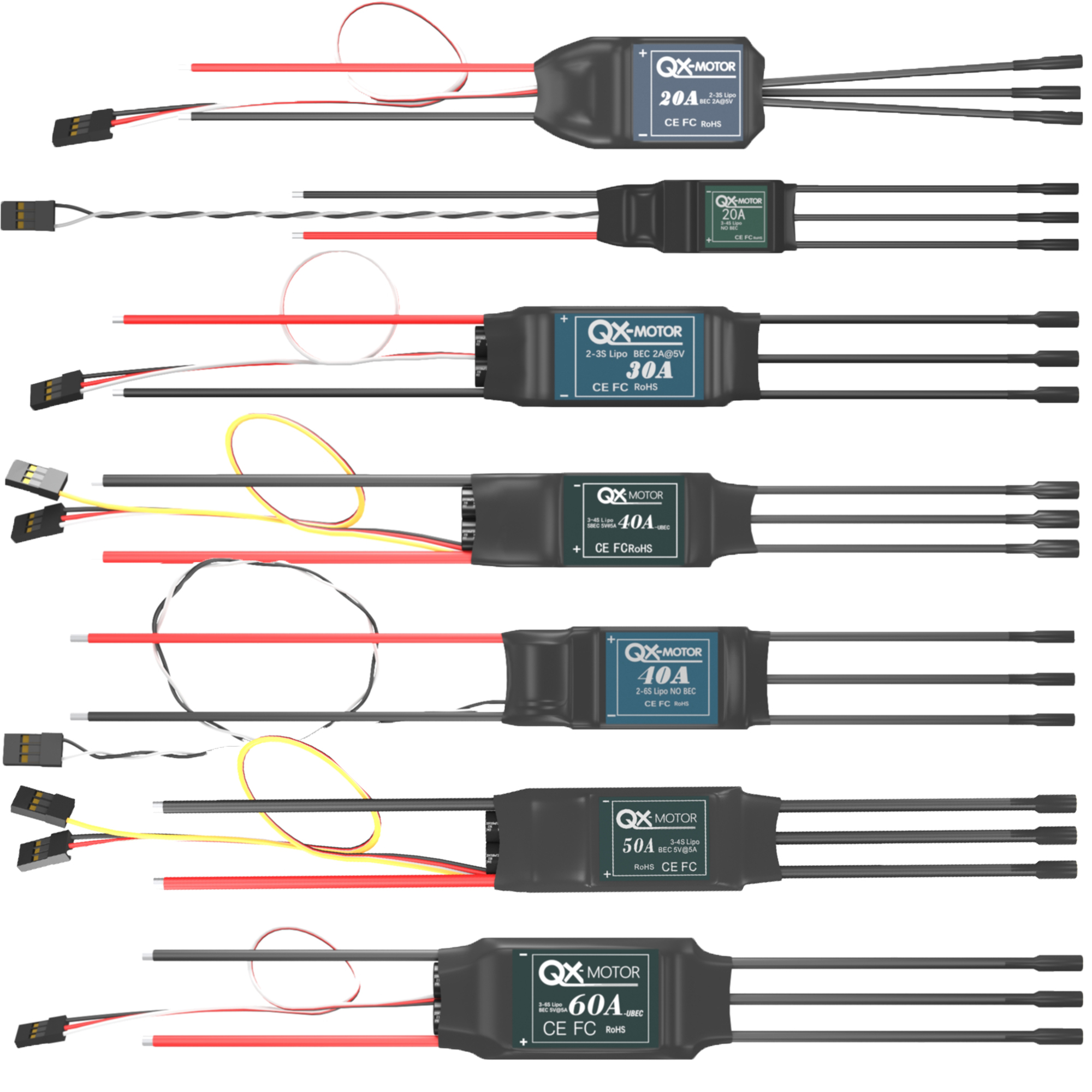 QX-MOTOR Brushless ESC series  - Drone Battery Plate reseña y precio