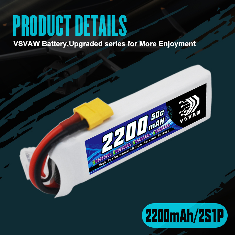 VSVAW 7.4V 2200mah 2S Drone Li - Drone Battery Lipo reseña y precio