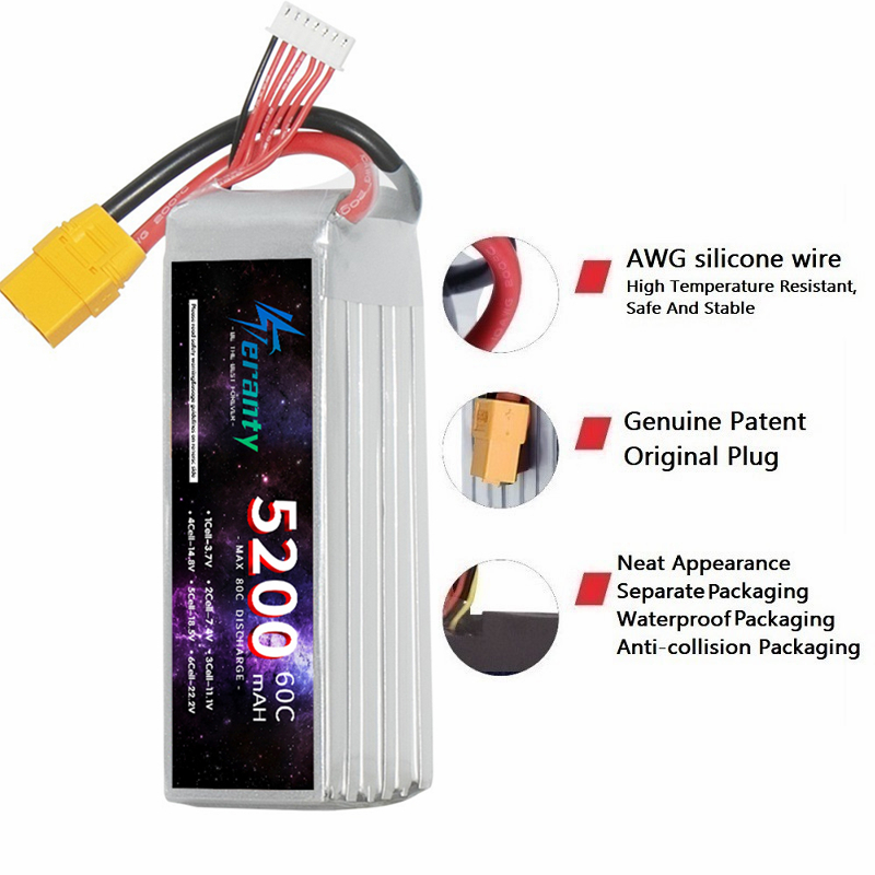 TERANTY 6S 5200mAh Lipo Batter - Drone Battery 6S reseña y precio