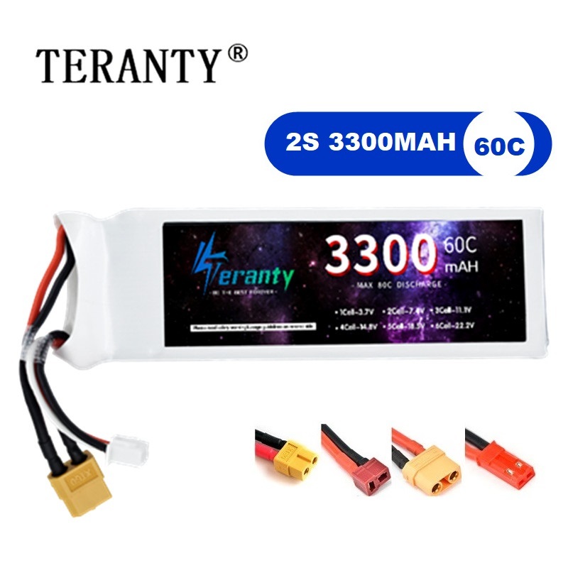 2S 7.4V LiPo Battery 3300mAh 6 - Drone Battery Connector reseña y precio