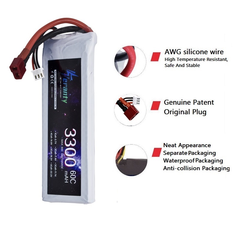 2S 7.4V LiPo Battery 3300mAh 6 - Drone Battery Connector reseña y precio