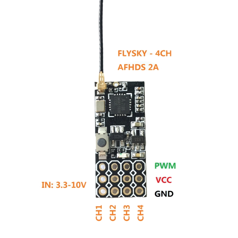 Flysky FS2A Mini Receiver 4CH  - Drone Battery Lipo reseña y precio
