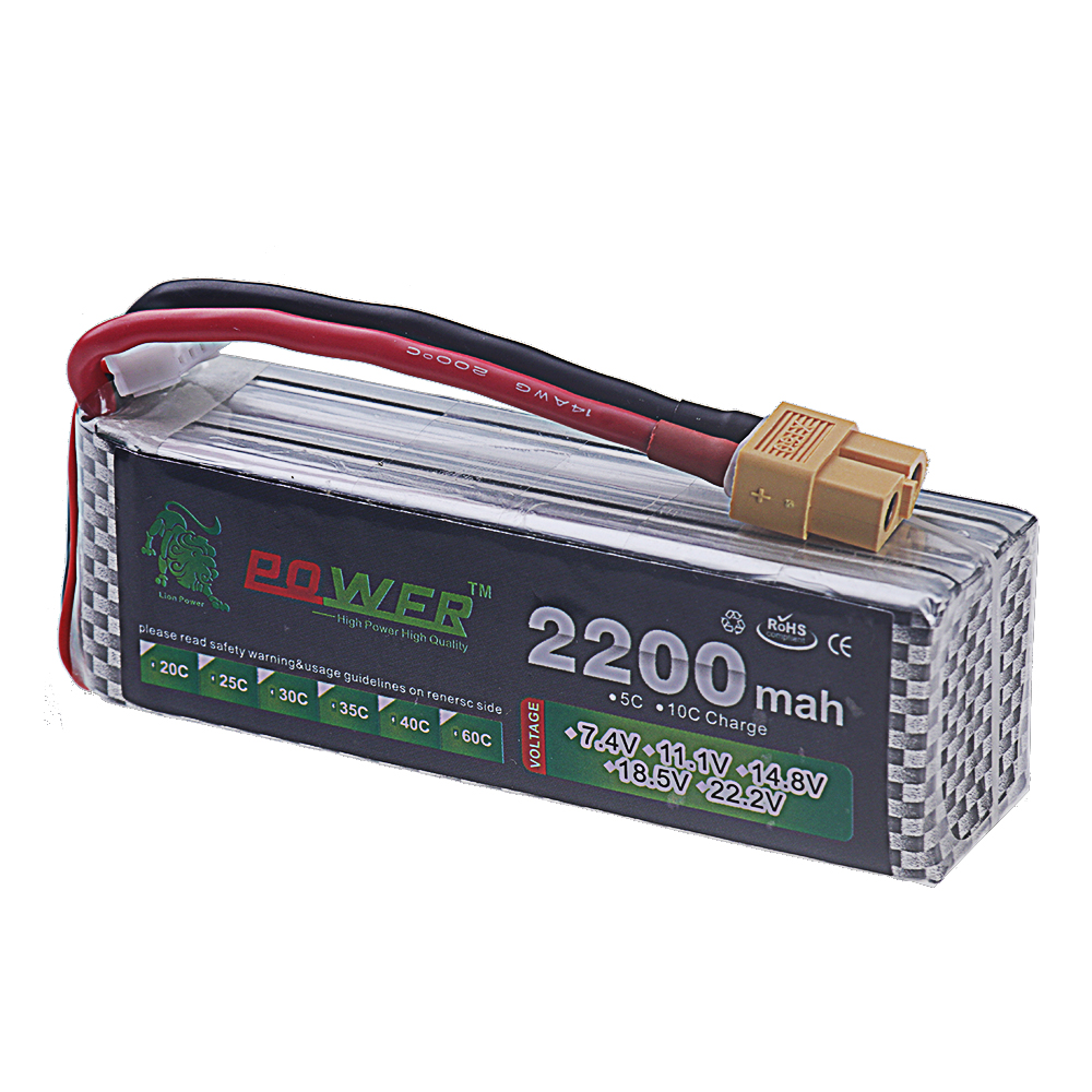 14.8V 2200mah Li-polyme Batter - Drone Battery 4S reseña y precio