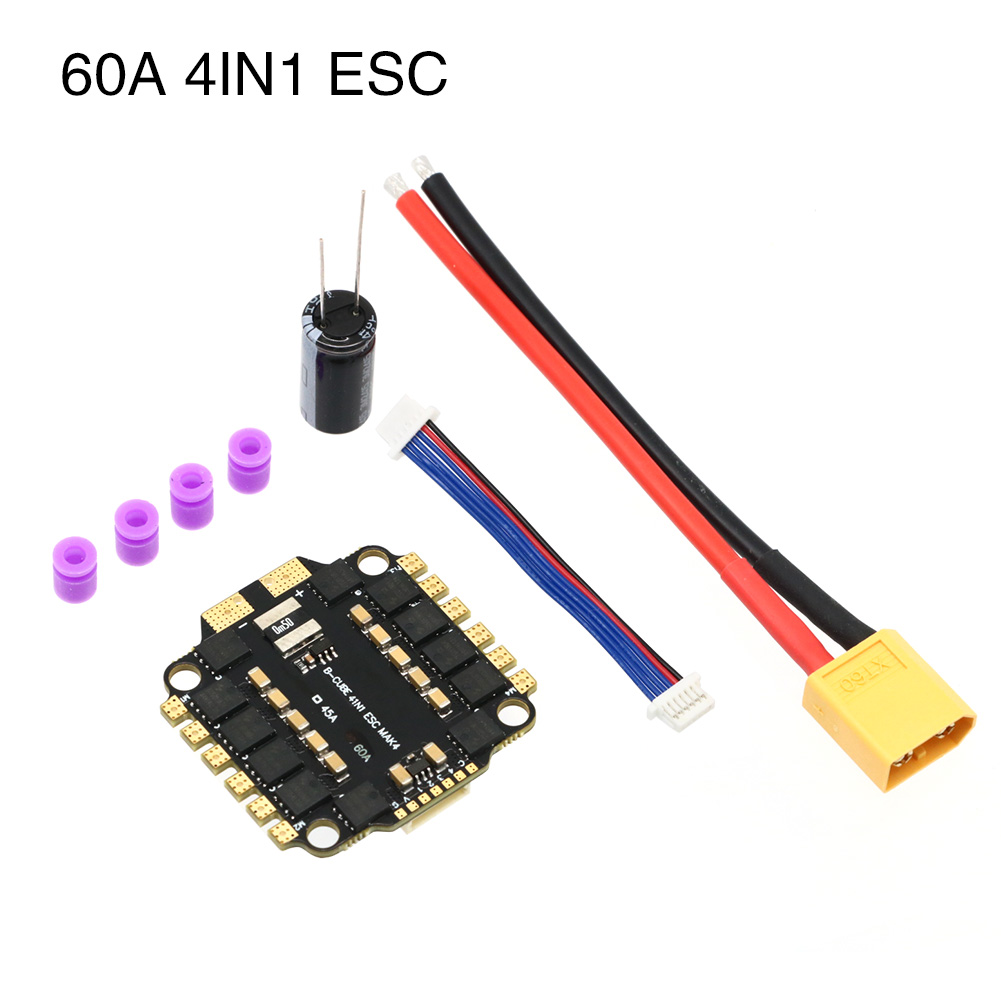 UAngel 4IN1 45A 60A ESC BLHELI - Drone Battery 6S reseña y precio