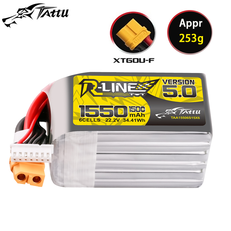 TATTU-R-LINE 5.0 22.2V 1550mAh - Drone Battery 6S reseña y precio