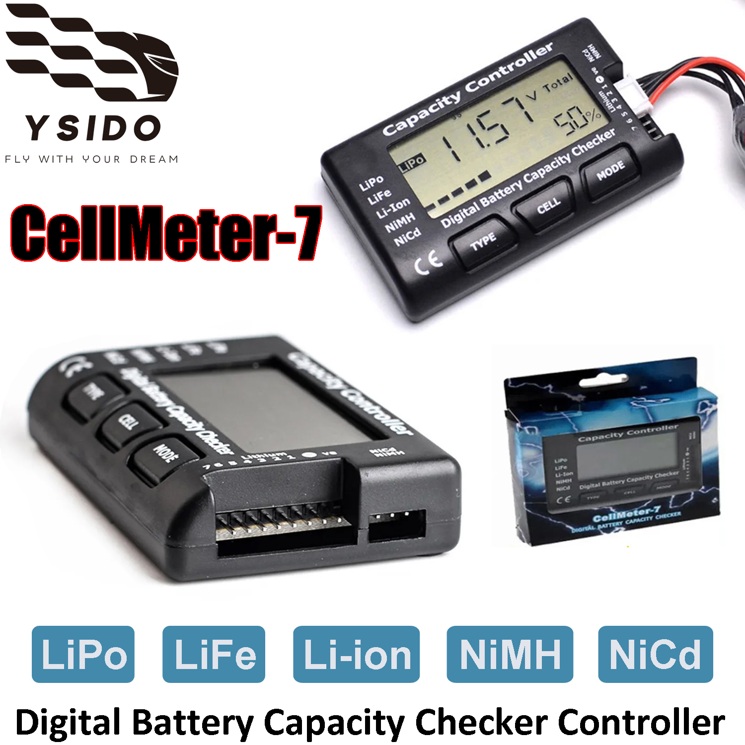 YSIDO CellMeter-7 LiPo Battery - Drone Battery Voltage Checker reseña y precio