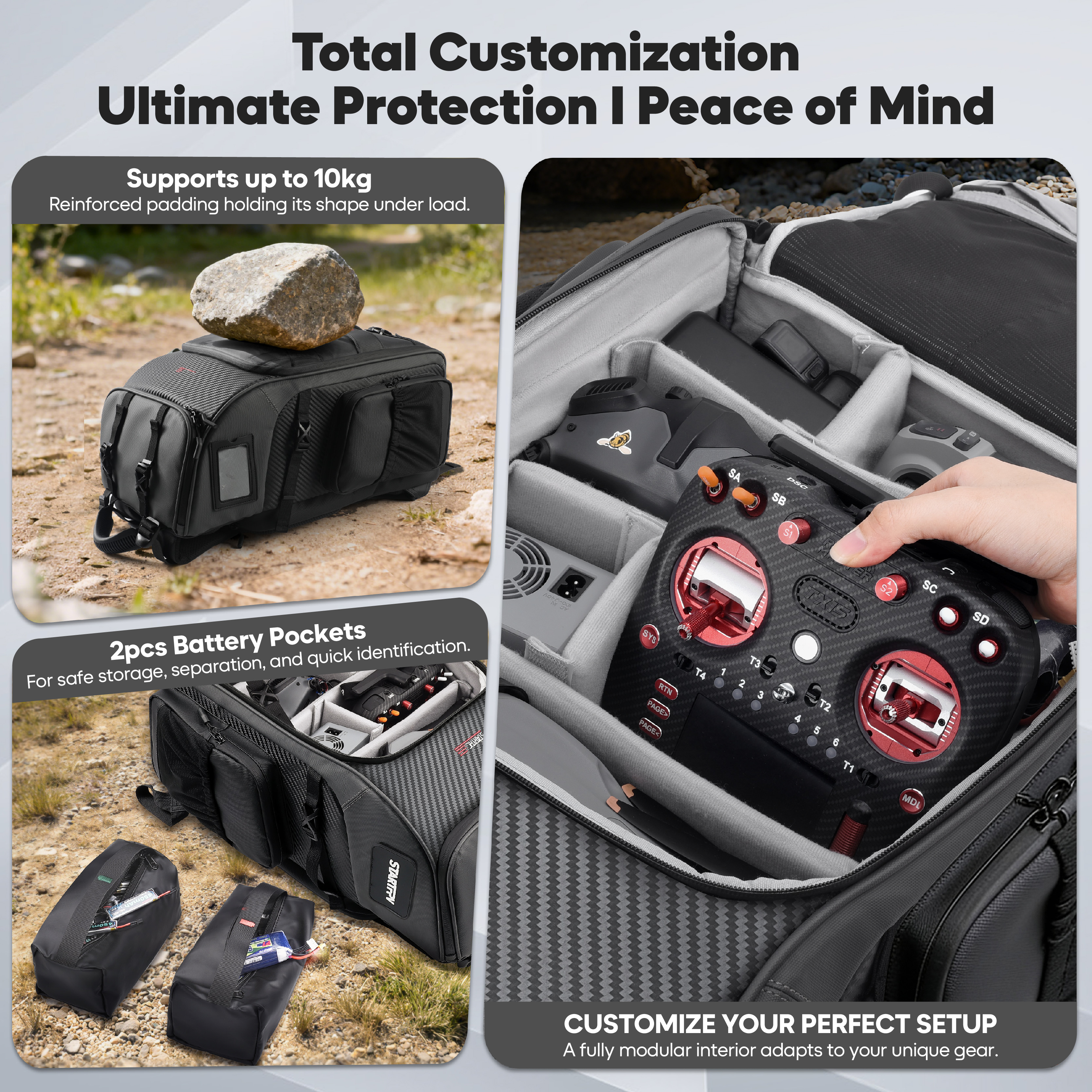 FPV Drone Backpack 40L Profess - Drone Battery Bag reseña y precio