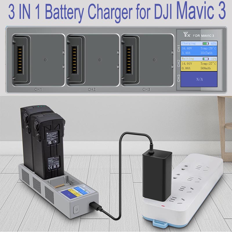 3 IN 1 Battery Charger for DJI - Drone Battery Parallel Board reseña y precio