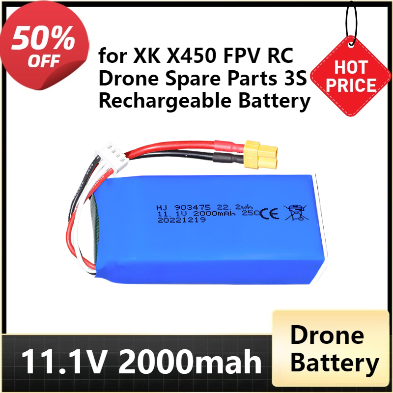 XT30 Plug 11.1v 2000mAh Lipo B - Drone Battery 3S reseña y precio