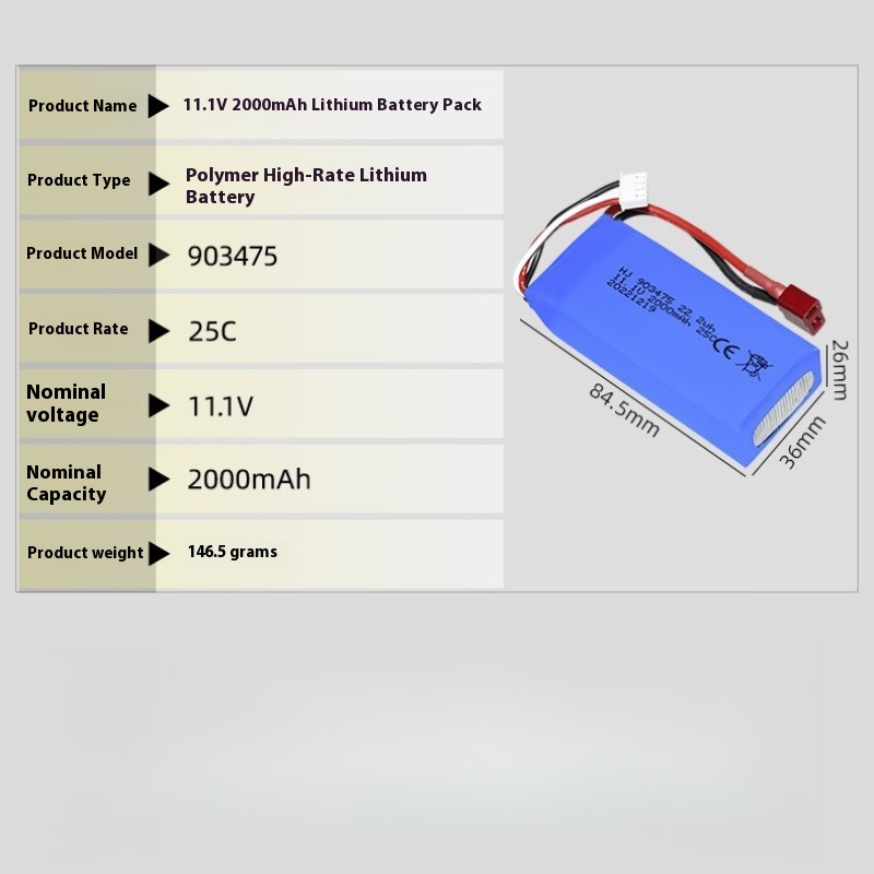 XT30 Plug 11.1v 2000mAh Lipo B - Drone Battery 3S reseña y precio