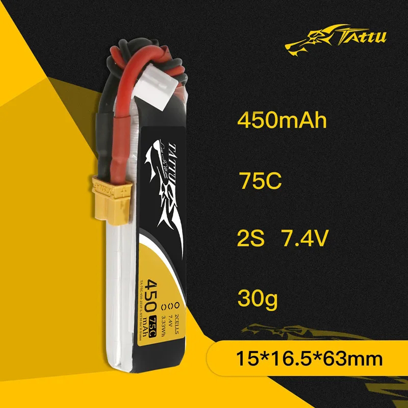 3Pcs NEW TATTU 450/500/550mAh  - Drone Battery Lipo reseña y precio