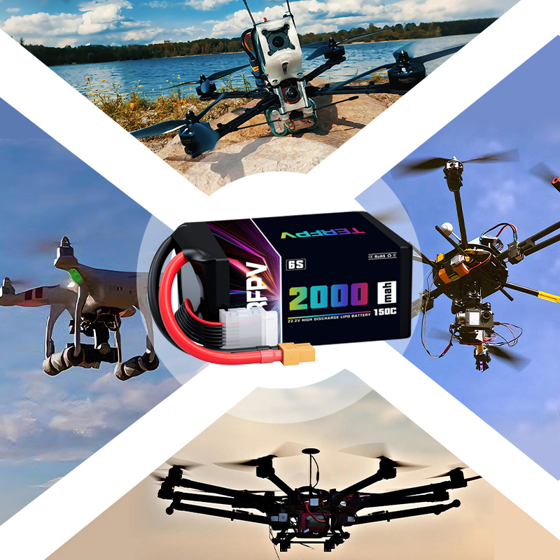 TERFPV 6S 22.2V 2000mAh 150C/3 - Drone Battery 6S reseña y precio
