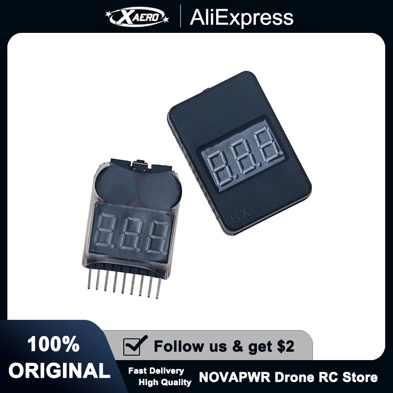 1-8S Battery Voltage Tester Al - Drone Battery Alarm reseña y precio