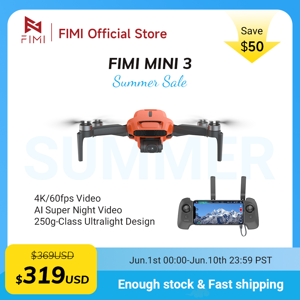FIMI MINI 3 Camere drone 4K 60 - Drone Battery Li-Ion reseña y precio