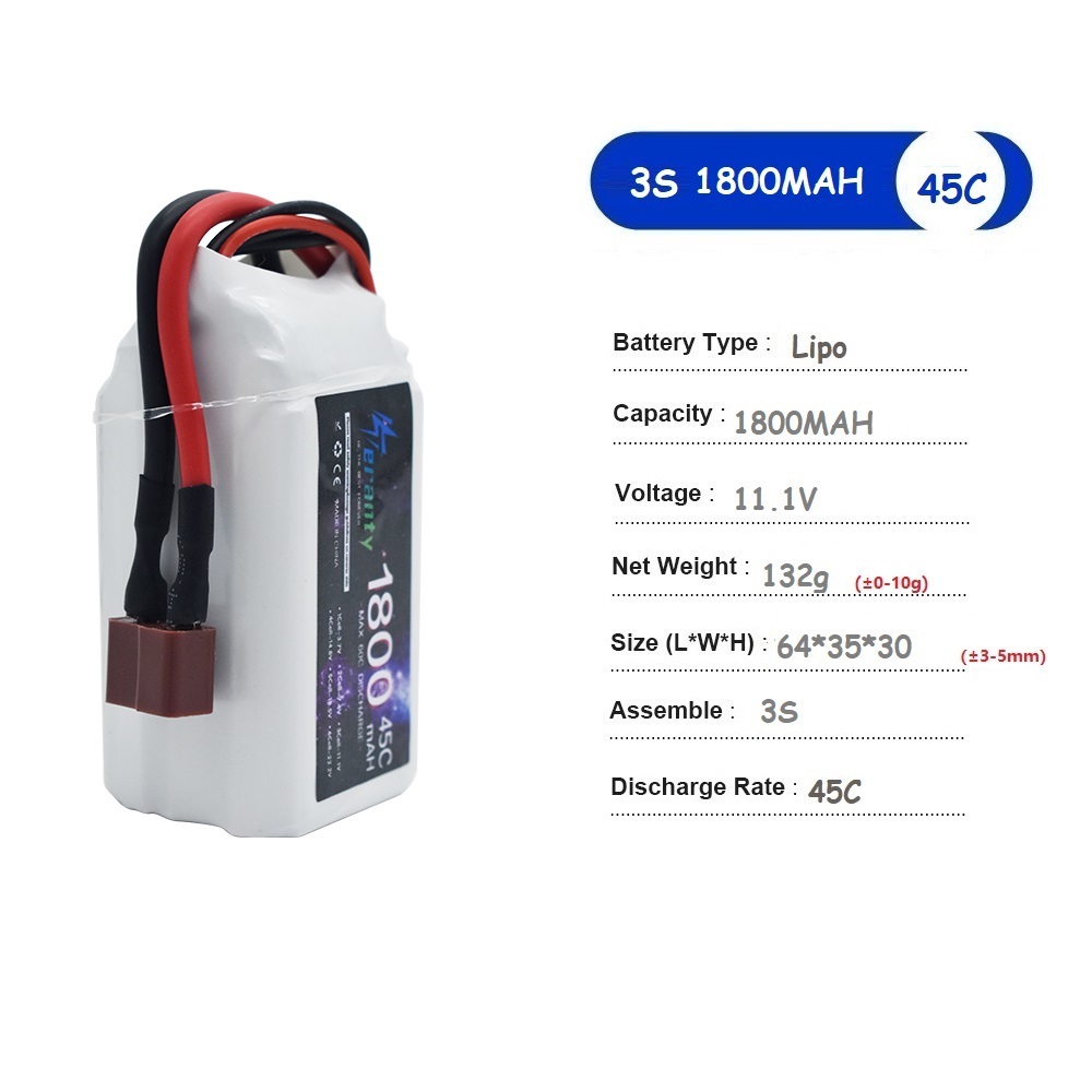 11.1V LiPo Battery 3S 1500mah  - Drone Battery Li-Ion reseña y precio