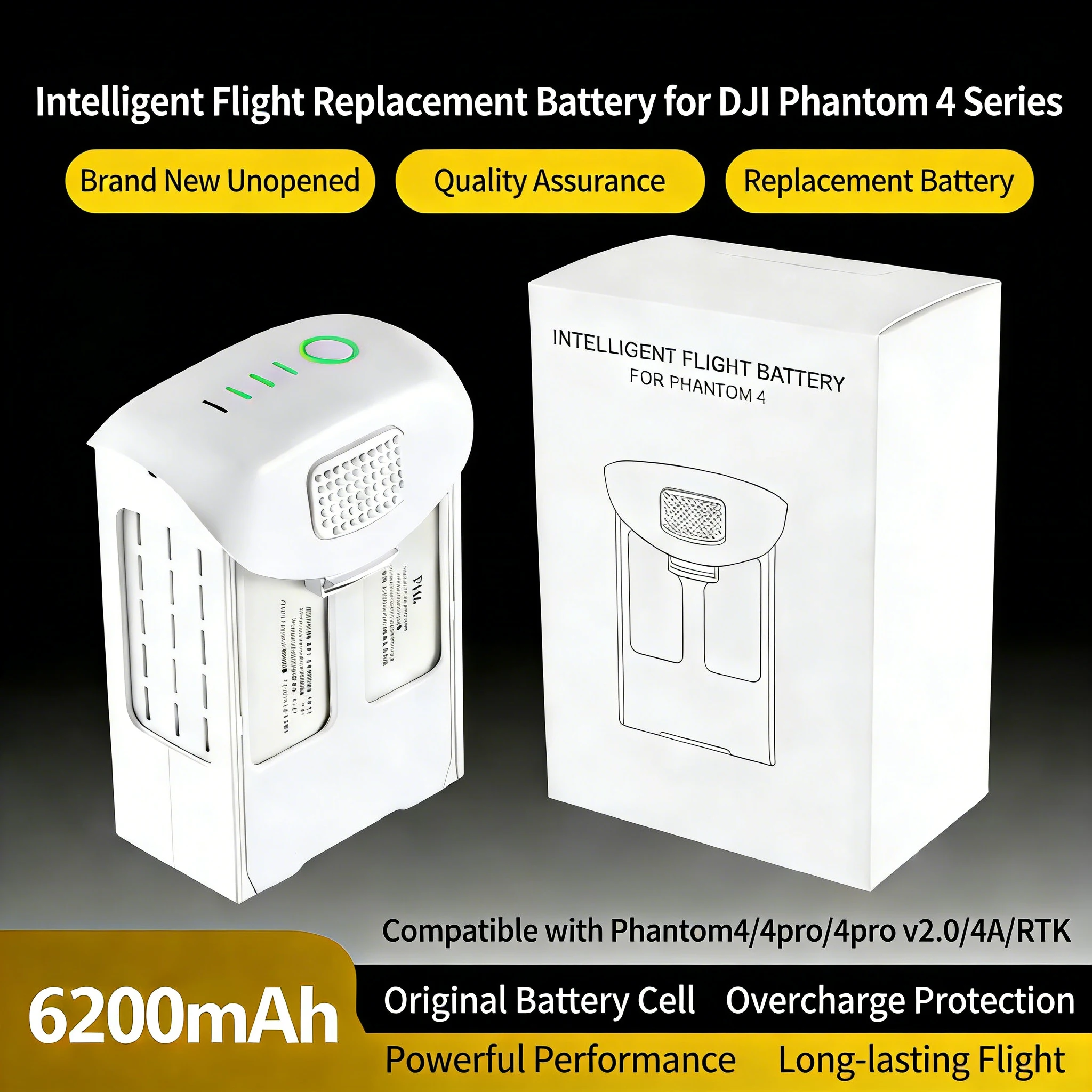 New Phantom 4 battery 6200mah  - Drone Battery Li-Ion reseña y precio