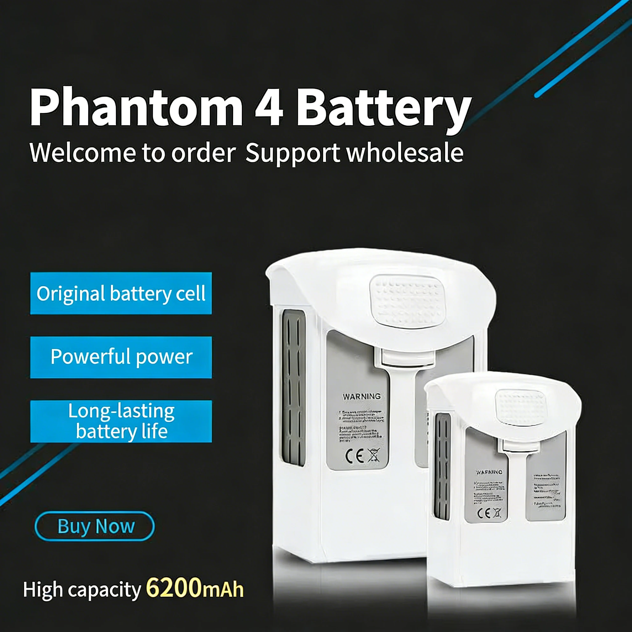 New Phantom 4 battery 6200mah  - Drone Battery Li-Ion reseña y precio
