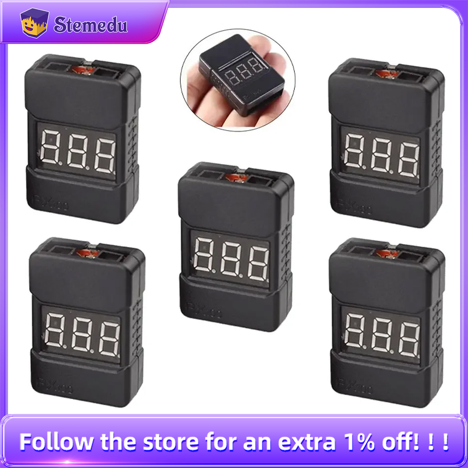 BX100 1-8S Lipo Battery Voltag - Drone Battery Alarm reseña y precio
