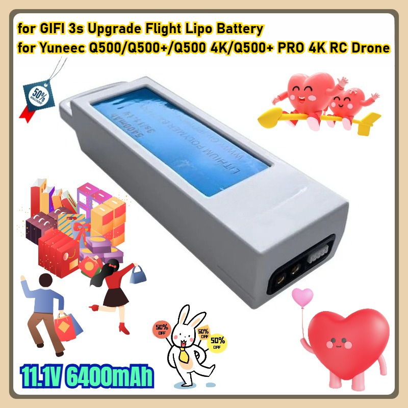 11.1V 6400mAh for GIFI 3s Upgr - Drone Battery 3S reseña y precio