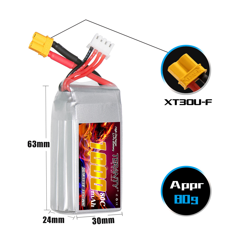 TERANTY 3S 11.1V 80C/160C 1000 - Drone Battery 3S reseña y precio