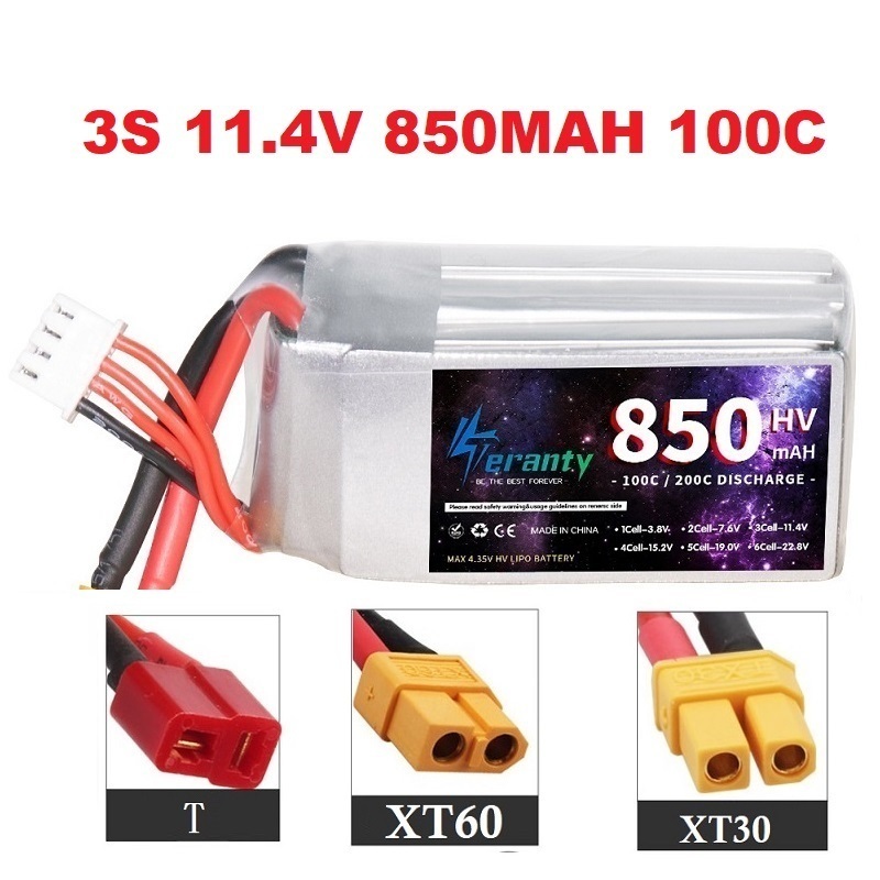 1/2/3PCS TERANTY 3S 11.4V Lipo - Drone Battery Connector reseña y precio