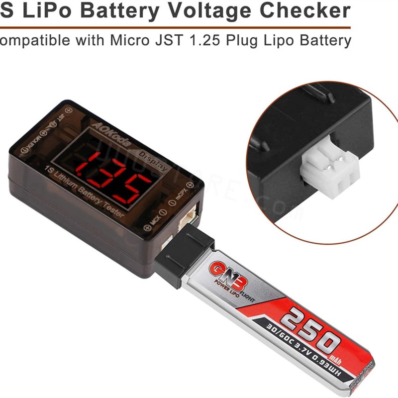 AOKoda AOK-041 1S LiPo Battery - Drone Battery Voltage Checker reseña y precio